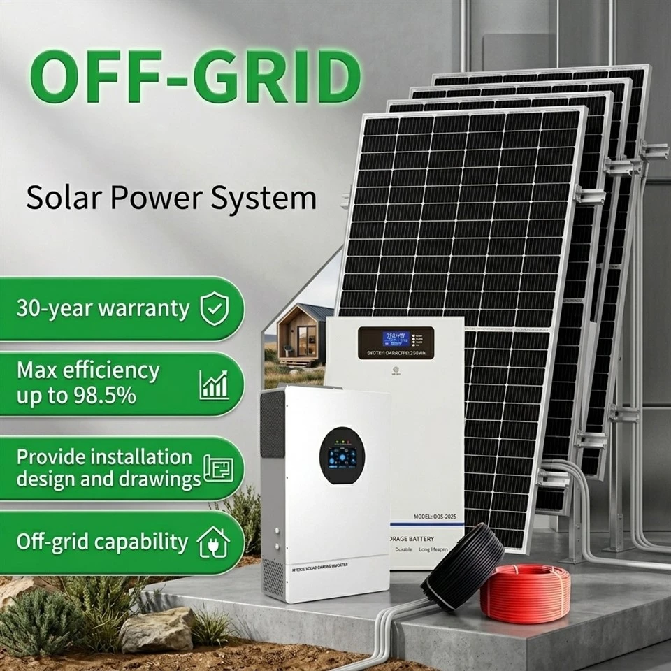 Solenergisystem uten-nett
